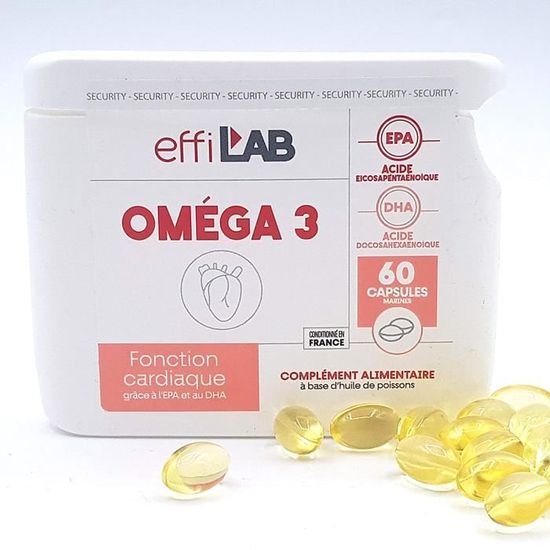 complément alimentaire omega 3  560 mg  60 capsules à base dhuile de poisson  omega3 68