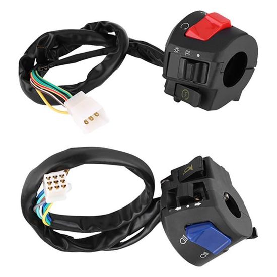 Accessoire Guidon 7/8 Interrupteur Guidon Moto Universel 22mm - Double Commande Phare/klaxon - Étanche - 12V 10A - Modèle B Interrupteur 12v Etanche