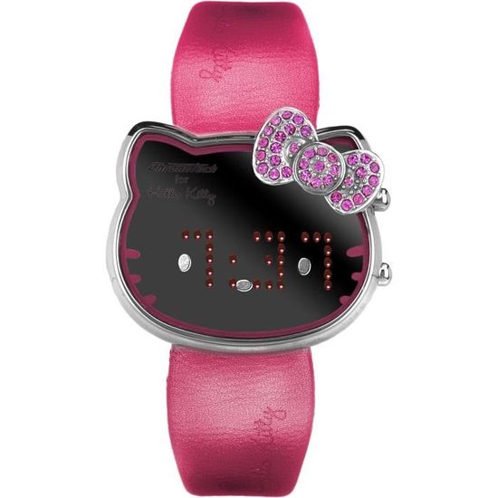 Montre Hello Kitty Quartz Bracelet Acier - Cadran Argenté Chiffres Romains, Style Luxe, Neuve