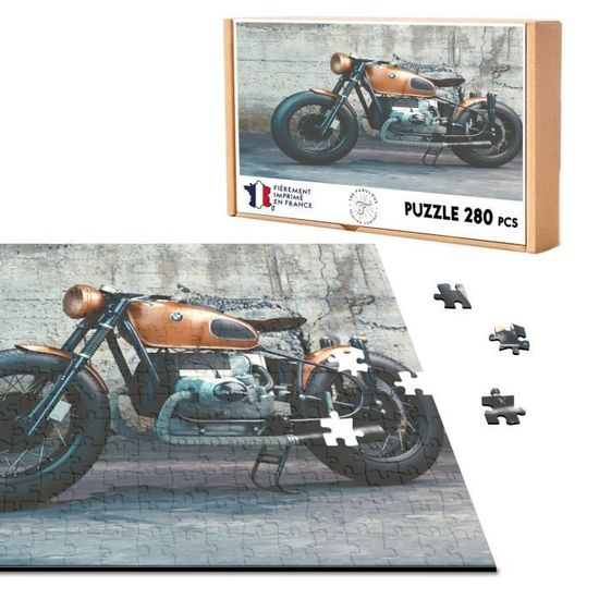 Puzzle Vintage Moto café racer - 1000 pièces - La Loutre