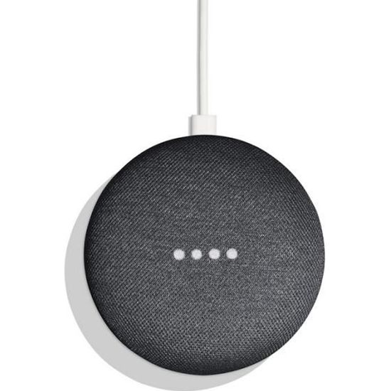 Haut-parleur intelligent Google Home Mini - Charbon - Active - Intégré - Sans fil