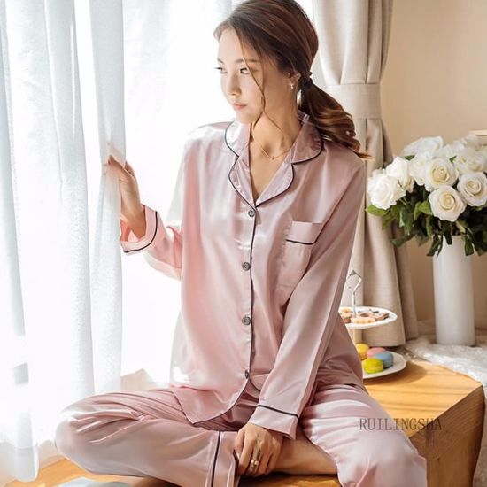 Ensemble pyjama soie outlet