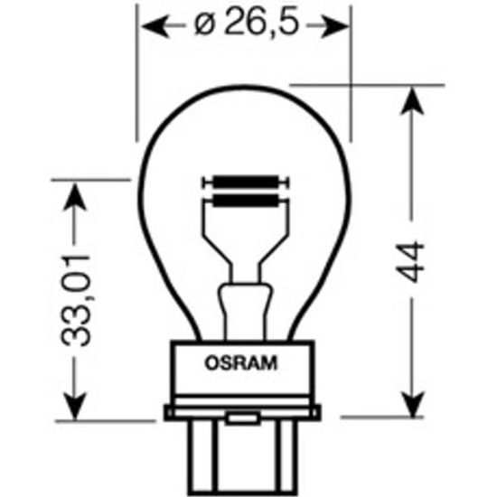 OSRAM 3757AK Ampoules PY27/7W 12V Set de 10,