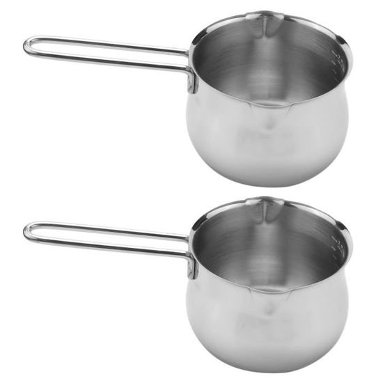 Casserole à Lait En Inox Avec Manche En Bois – Idéale Pour Café, Chocolat, Sauces, Pratique Et élégante