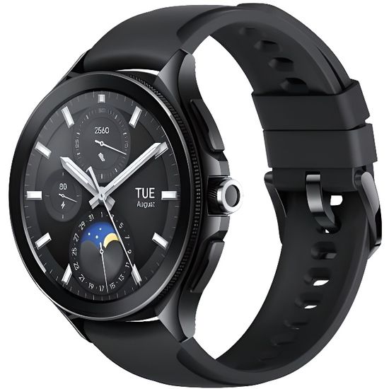 Montre connectée Xiaomi Mi Watch 2 Pro 46 mm Bluetooth Noir avec bracelet caoutchouc Noir