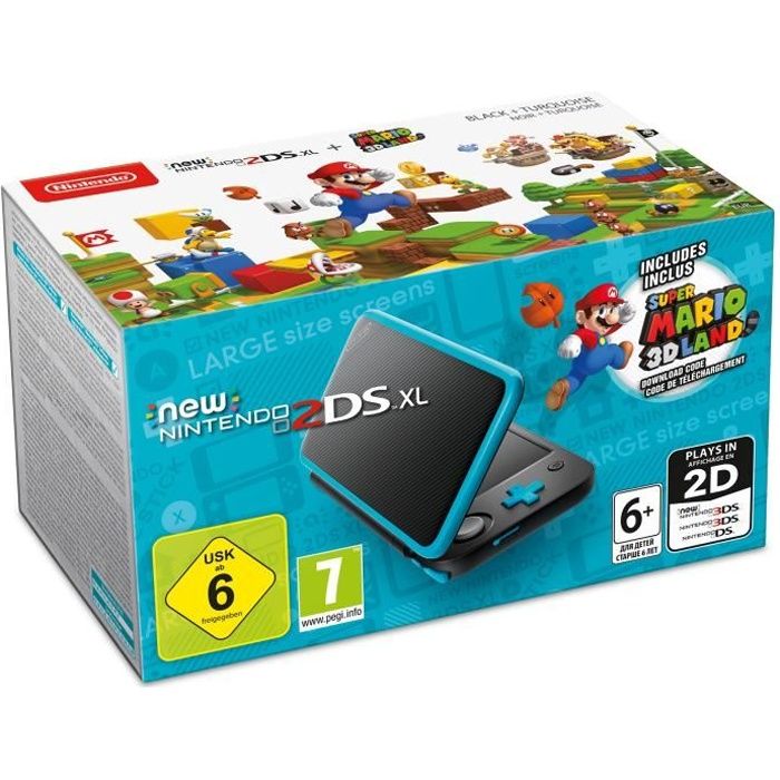 Console New Nintendo 2DS XL - Nintendo - Noire et Turquoise