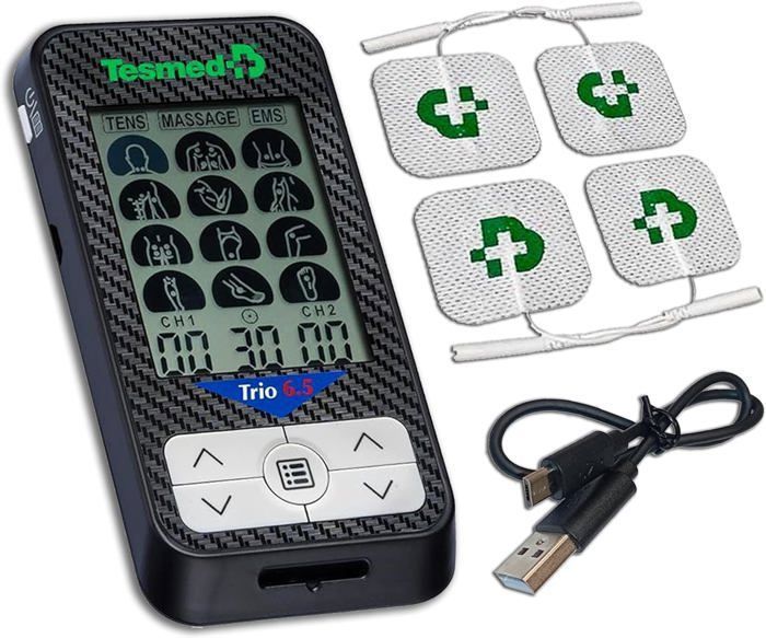 TESMED Trio 6.5 electrostimulateur musculaire, TENS douleurs, massage