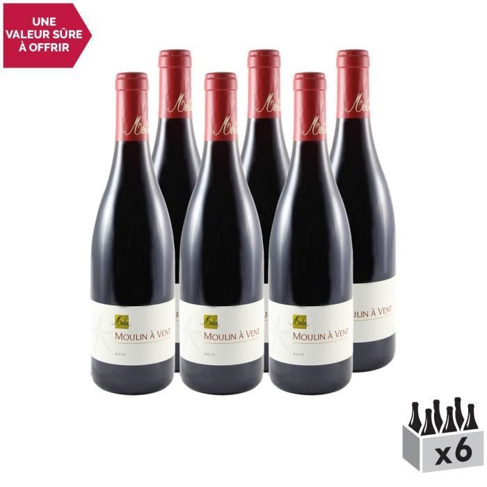 Moulin-à-Vent La Rochelle Rouge 2013 - Lot de 6x75cl - Domaine Olivier Merlin - Vin AOC Rouge du Beaujolais - Cépage Gamay