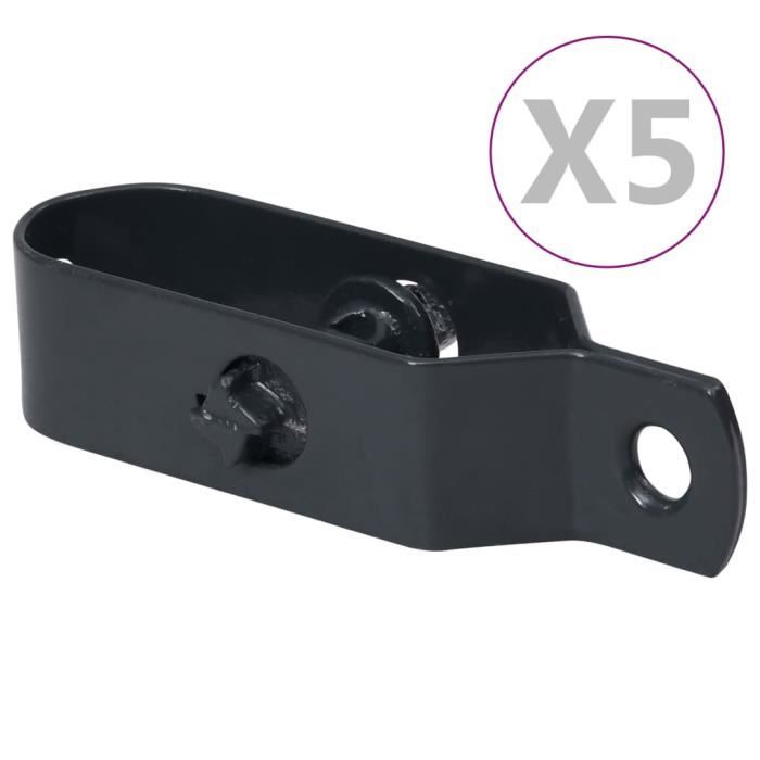 Tendeurs de fil de clôture 5 pcs 90 mm Acier Noir
