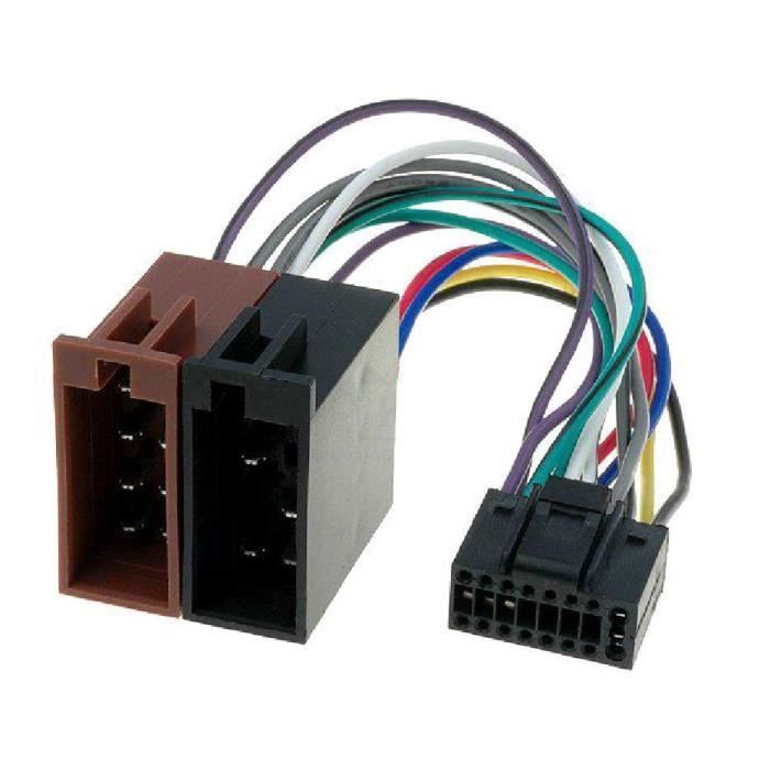 Cable Autoradio Pioneer 16PIN Vers Iso - connecteur noir 4