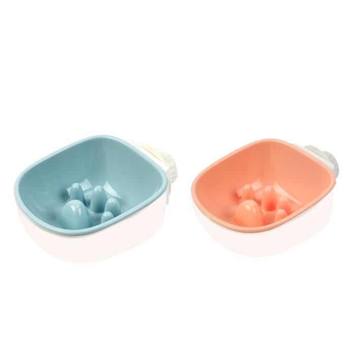 2 Pcs Bols Détachable Suspendu Portable Plat D'alimentation De Couleur Bonbon Bol Pour Animaux Compagnie pour Chat FOOD DISPENSER