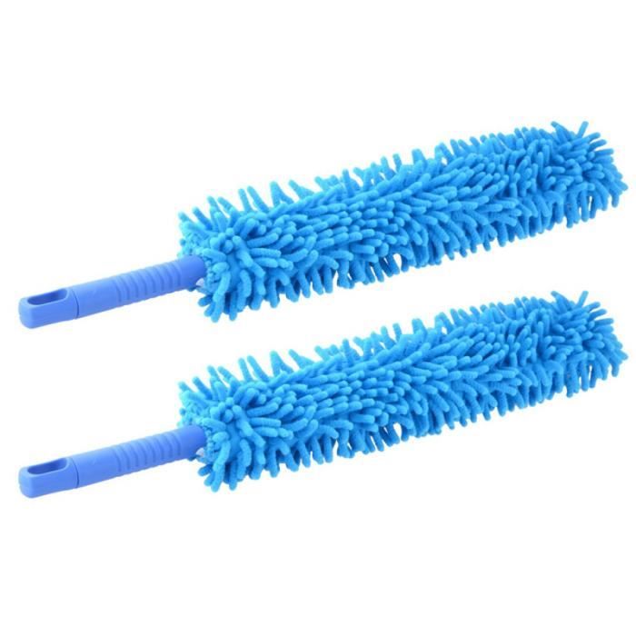 2 pièces microfibre plumeau pliable lavage brosse à poussière à épousseter pour EPONGE - PEAU DE CHAMOIS - MICROFIBRE - CHIFFON