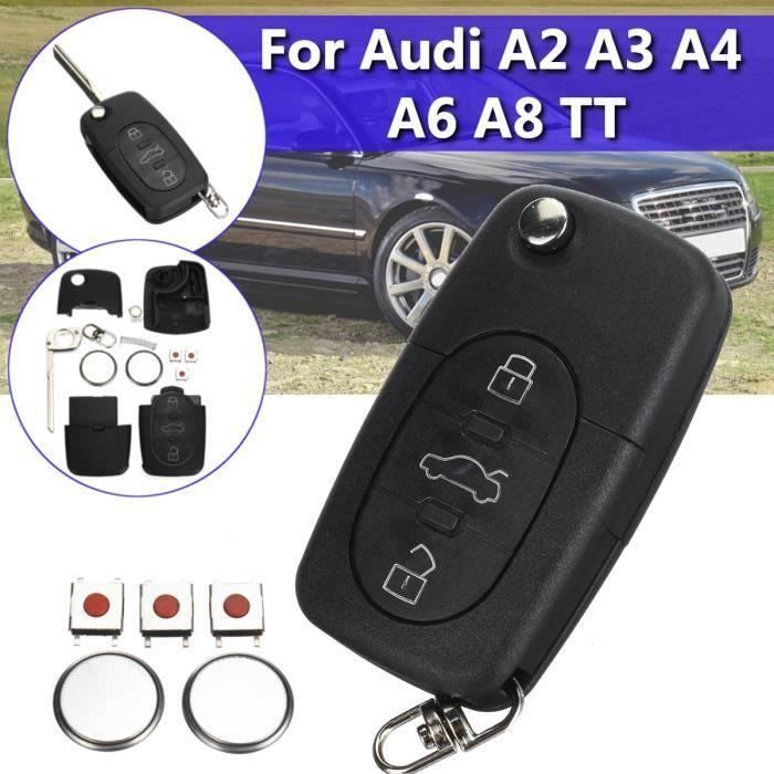 XY 3 Butons Coque de Clé à Distance pour Audi A2 A3 A4 A6 A8 Tt - XYAVC824A4574