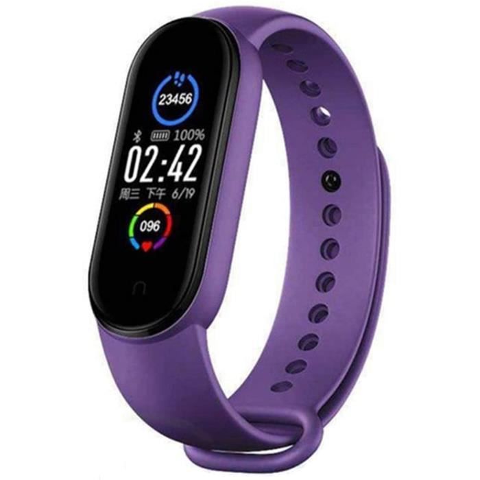 MONTRE CONNECTEE SPORT YNLRY Bracelet connecté M5 avec écran couleur et moniteur de fréquence cardiaque, mo839