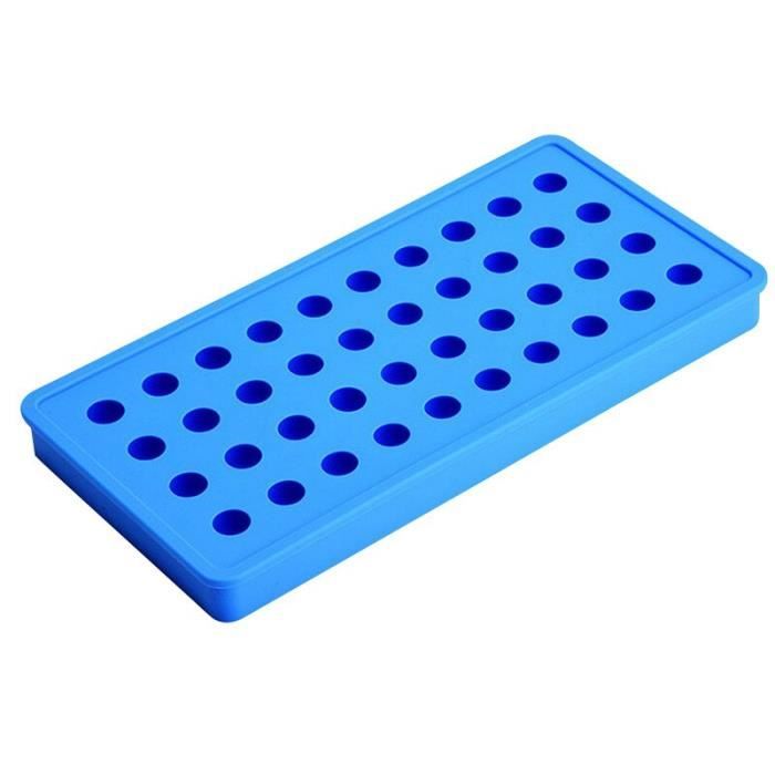Rafraichisseur vin,1 pièces 40 trous Silicone moule glace rond Cube Mini boule de glace fabricant Silicone glaçons - Type blue