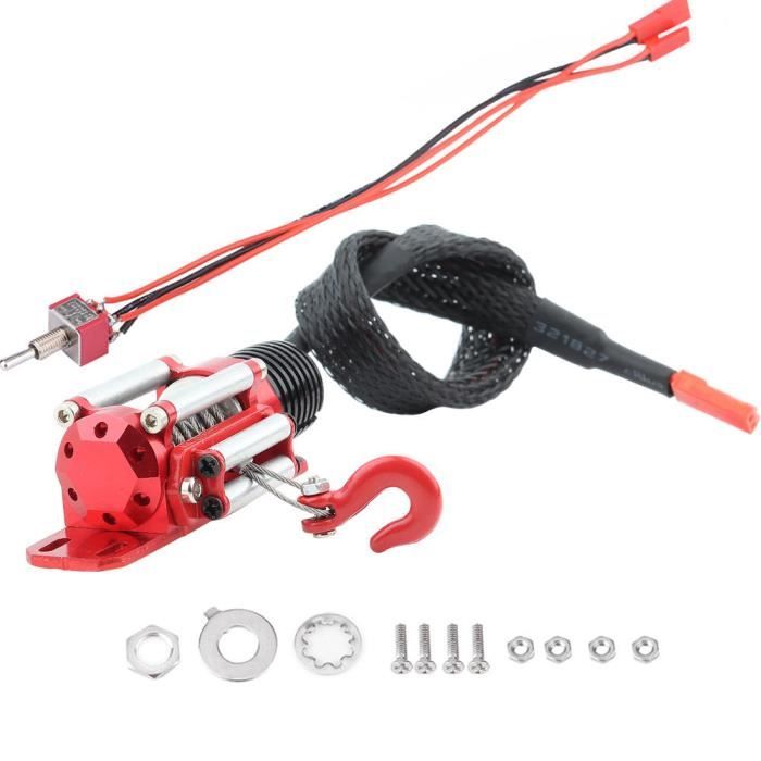 ARAMOX treuil de voiture RC Treuil électrique en métal pour voitures d'escalade sur chenilles 1:10 RC pour SCX10 D90 D110 TF2 TRX4
