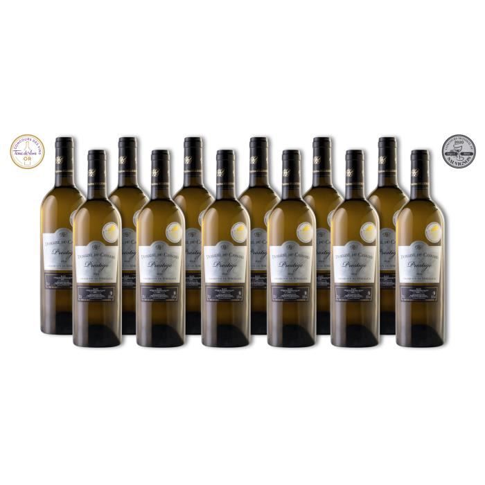 Lot de 12 bouteilles Vin Blanc Blaye Côtes de Bordeaux Domaine du Cassard – Cuvée Prestige- Médaille d'or & Médaille Argent