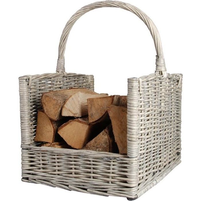 Panier à bûches gris Esschert Design MW42