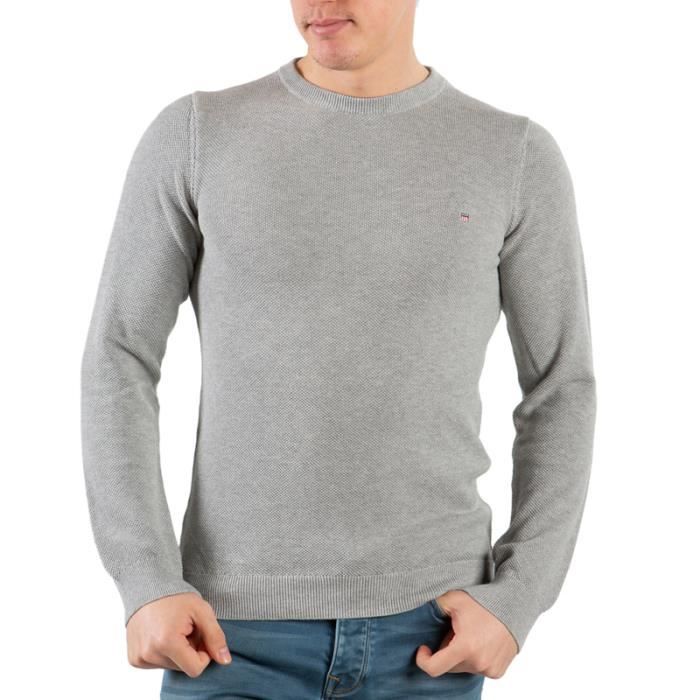 Gant Homme Pull Gris Col Rond