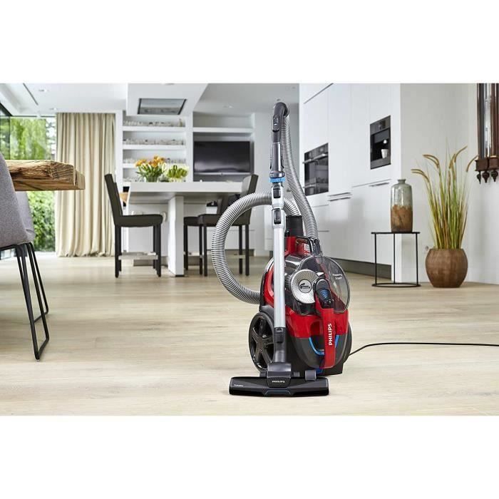 Aspirateur sans Sac de 2L 650W rouge noir
