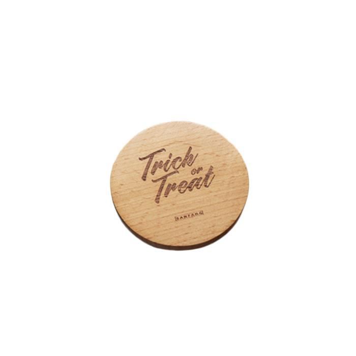 1 PC épaissi rond créatif durable élégant tasse Pad tapis en bois sous-verres pour SKATEBOARD - SHORTBOARD - LONGBOARD - PACK