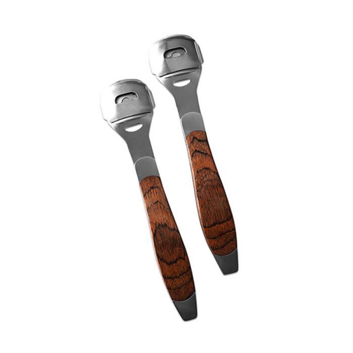 2 pcs En Acier Inoxydable Pédicure Callus Rasoir Soins Des Pieds Dur Peau Talon Râpe Cutter Outil