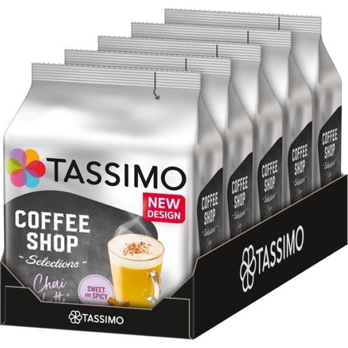 TASSIMO Coffee Shop Selections Chai Latte 5 x 8 Dosettes