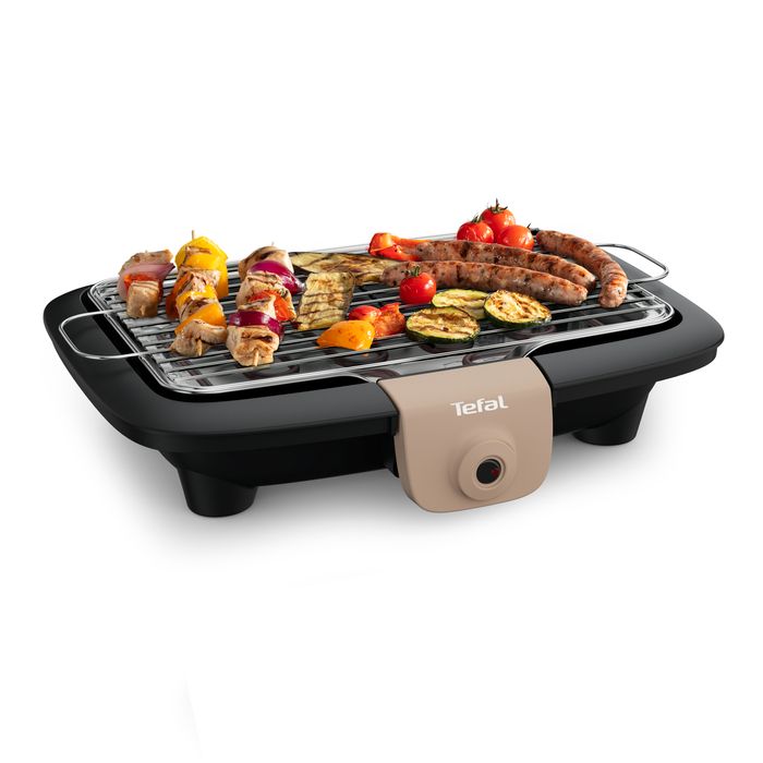 TEFAL BG90C814 Barbecue électrique de table, Bac récupérateur à eau, Fumée et odeur réduites, 100% démontable, Fabriqué en France