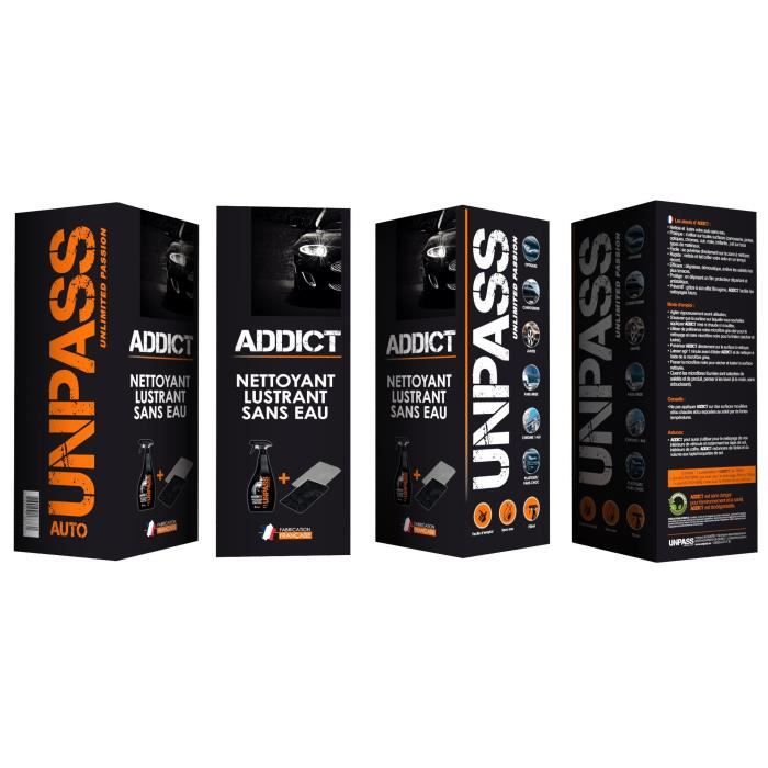 UNPASS Nettoyant sans rinçage - Addict - 750 ml + 2 microfibres