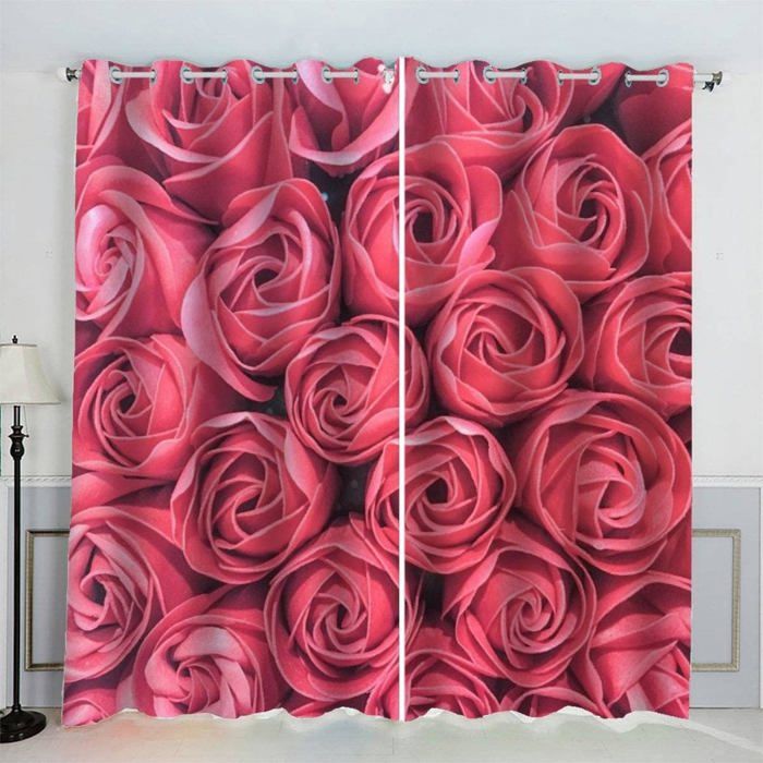 Rideaux roses, rideaux rose poudré, rose pâle