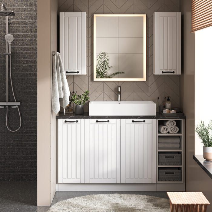 Armoire murale Fame-Line 60x40cm Plat Blanc campagne Vicco 43443