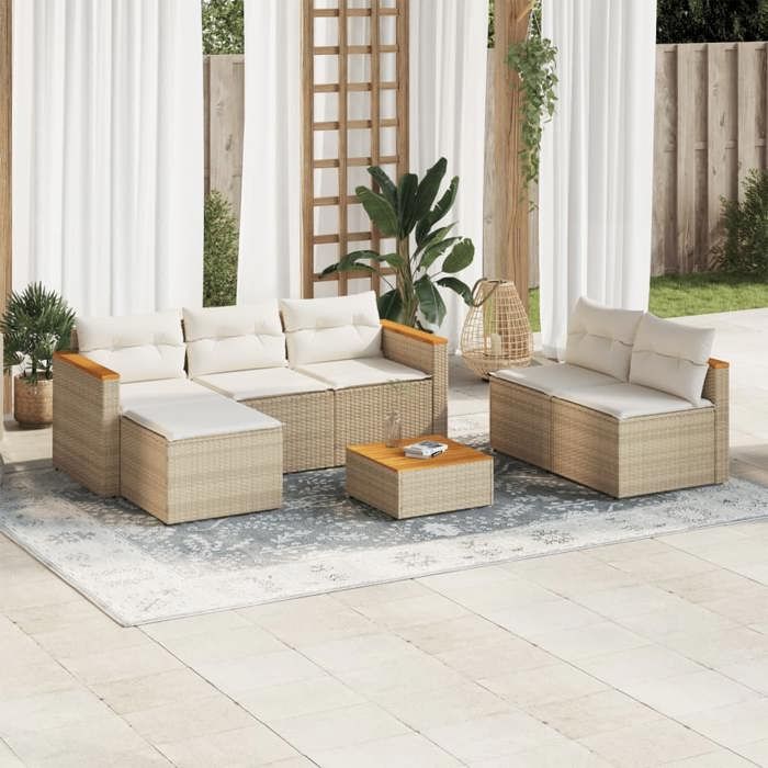 vidaXL Salon de jardin 5 pcs et - vue 2