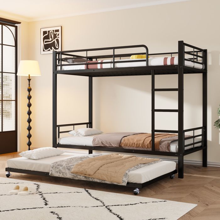 Structure de lit Nouveau épaississement design moderne lit en fer lits superposés idéal pour les enfants et les adolescents avec