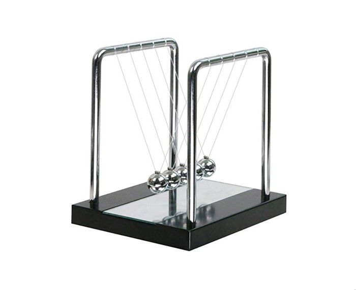Zerodis Boule D'Équilibre De Newton – Pendule Physique En Bois Et Acier – Déco Bureau Et Jouet Déstressant – Dès 8 Ans