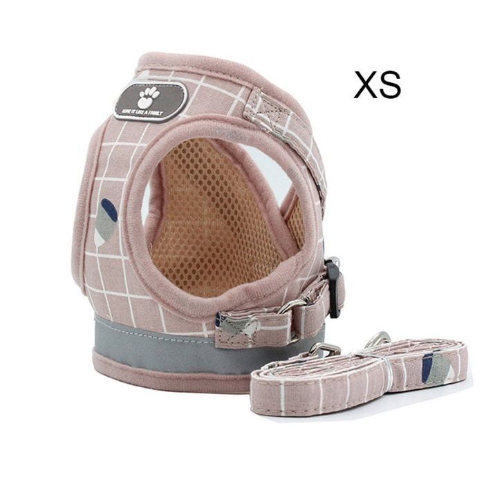 Comparer les prix de Harnais pour chien en maille rembourrée avec laisse gilet réfléchissant pour animaux de compagnie en extérieur pour petit chie