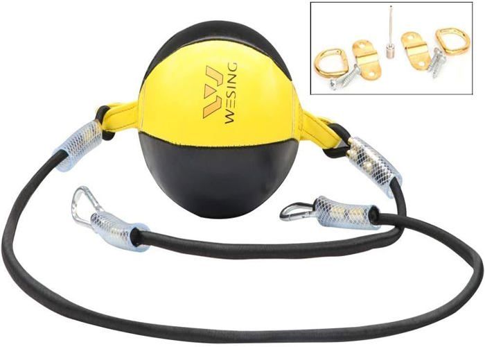 Sac De Vitesse Double Extrémité Pour Boxe - Cuir PU Épaissi Avec Pompe, Carabines Et Bandeau Réfléchissant