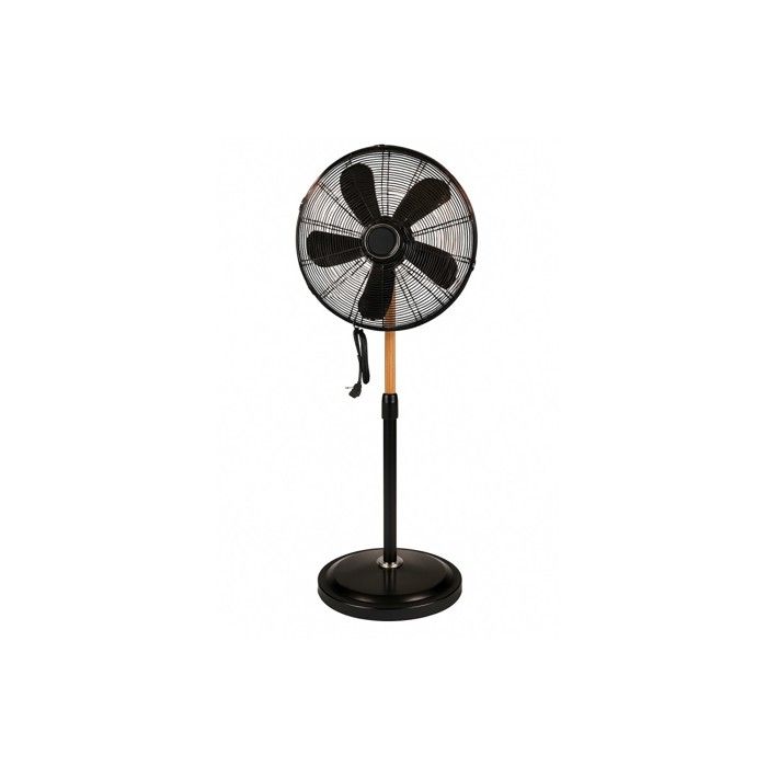 Ventilateur sur Pied 60W sur Mat en Bois réglable - Ventilateur Portable 3 Vitesses NIKLAS - Niklas