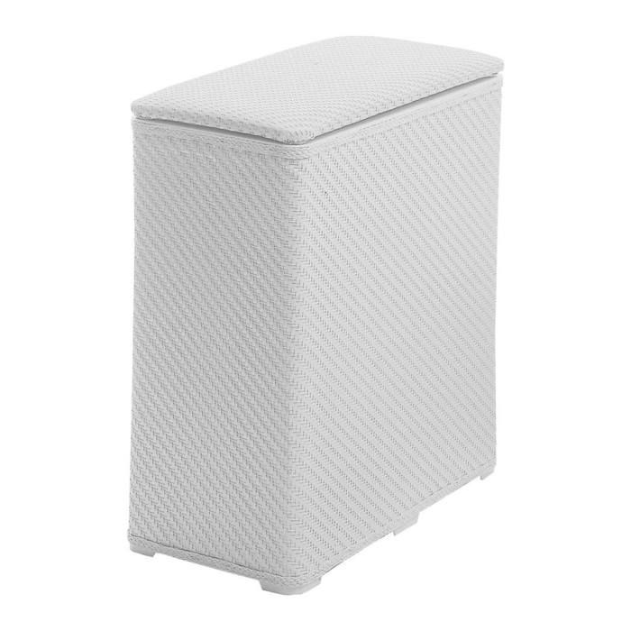 PANIER À LINGE BLANC POUR LA SALLE DE BAINS ROBINIA