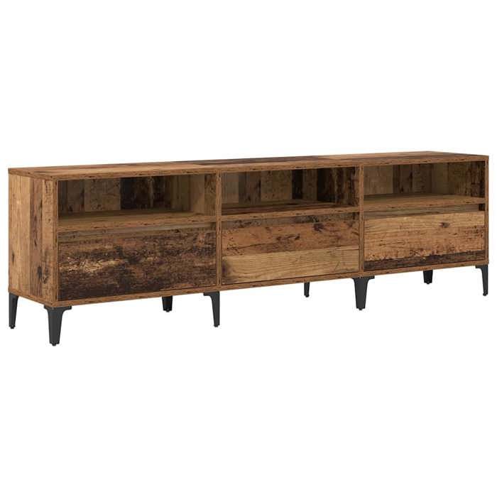 @FRENCH Meuble TV - TOP VENTES - Armoire Basse Télé - Bois ancien 150 x 30 x 44.5cm - Bois dingénierie - Table de Télévision 39344