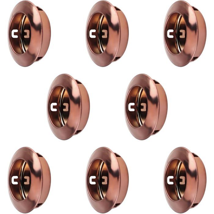 8 Poignées Porte Armoire Bronze Invisibles Coulissantes Poche Acier Inox Style Moderne Meuble Cuisine