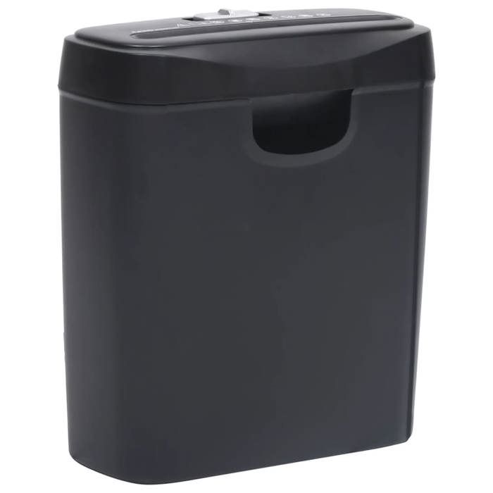 Déchiqueteuse de papier - vidaXL - 6 feuilles - Coupe en bandes - Noir - Bac 10 L