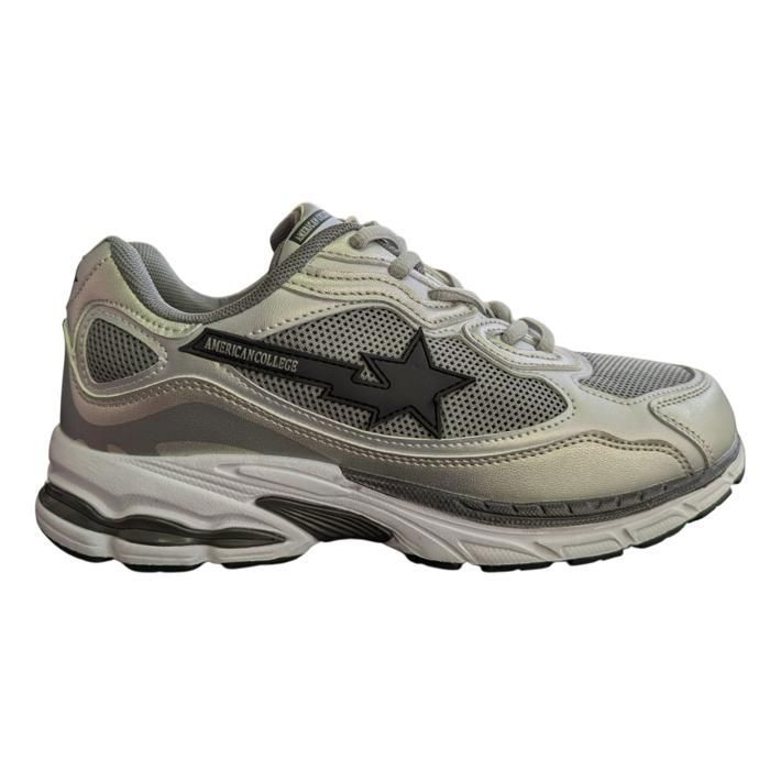 AMERICAN COLLEGE AMERICAN COLLEGE - Baskets - argentée - Argent - 41 - Chaussures Homme