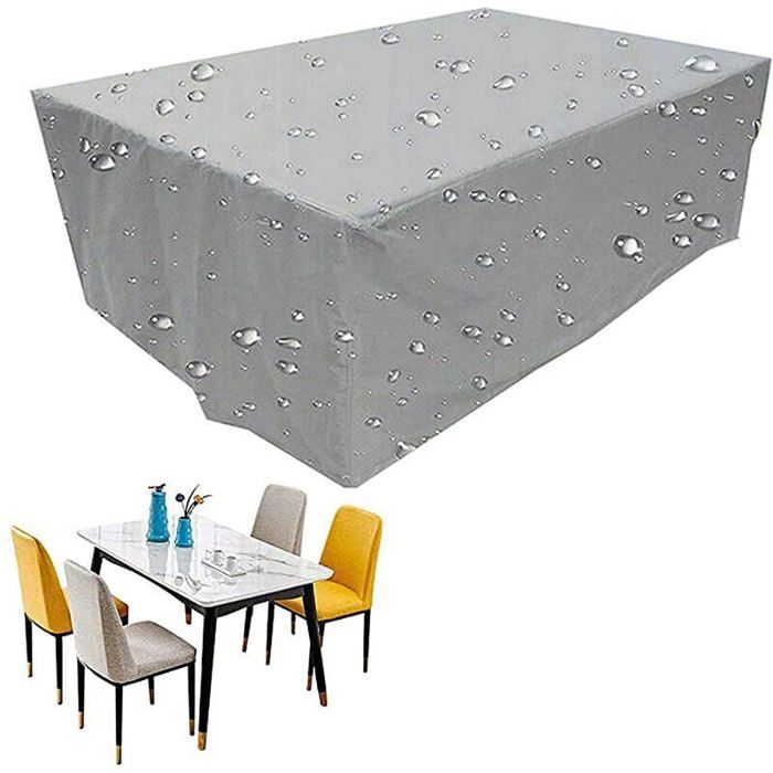 Housse de protection pour salon de jardin - OKZ - 160x140x90 cm - 210D Oxford - Imperméable - Anti-UV - Coupe-vent