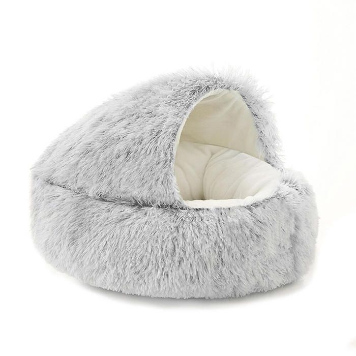 Meilleurs prix pour Panier pour chat - KZQ - Coquillage - 60 cm - Semi-fermé - Chaud en hiver - Peluche