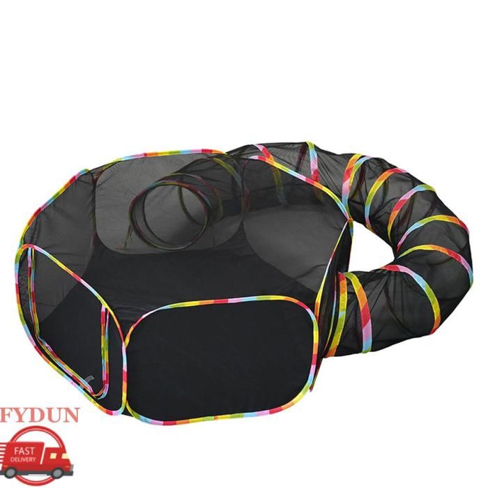 Meilleurs prix pour FYDUN Enclos dextérieur pour chat Parc pour animaux de compagnie pliable enclos pour chat dextérieur animalerie lhabitat Noir