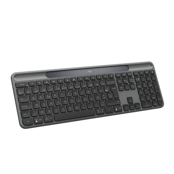 Logitech Signature Slim Solar+ K980 for Business Clavier full size sans fil Bluetooth LE USB C AZERTY Français commutateur : interrupteurs en ciseaux - vue 3