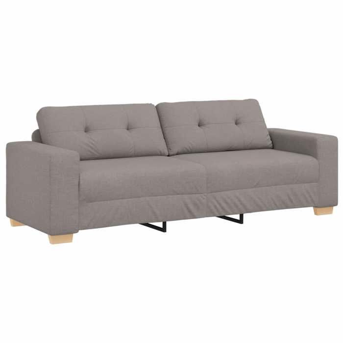 Haute Qualité Sofa 3 places moderne - ZENCORE - pour bavarder lire - Taupe 220cm tissu 221x78x80cm C37051