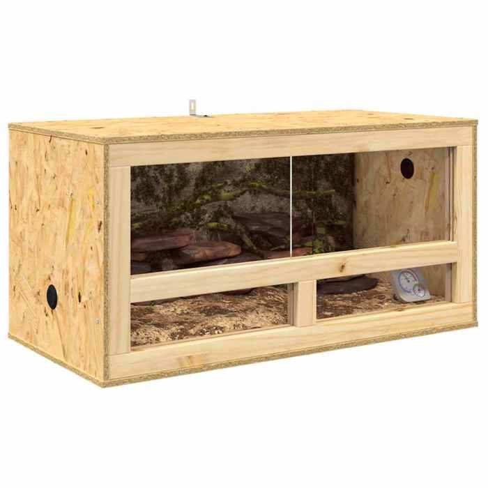 Terrarium moderne - vidaXL - osb - marron - 80 x 40 x 40 cm - usage intérieur - bonne ventilation tpe30i997