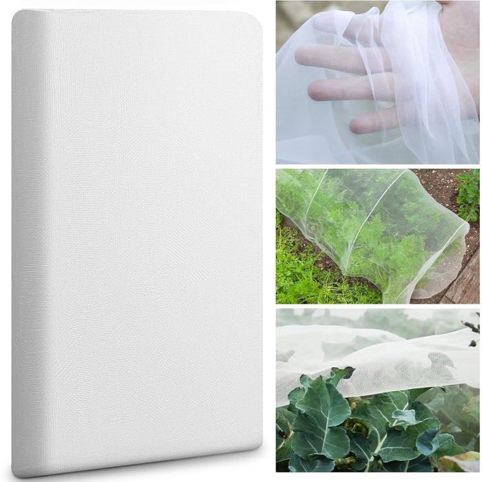 Filet Anti Insecte 1.5*5M Filets pour Jardin Filet Anti Insecte Potager Maille Fine Anti-Insecte en Maille Protection des Plantes