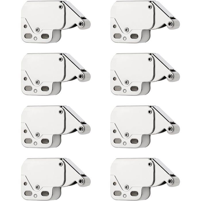 8pcs Porte Placard Serrures dArmoires à Ressort en Acier Inoxydable Mini Loquets Tactiles pour Armoires de Cuisine à Installer
